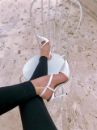 Colonel İnce Topuk 10 Cm Beyaz Rugan Stiletto