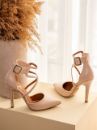 Pansy İnce Topuk 10 Cm Nude Mat Stiletto