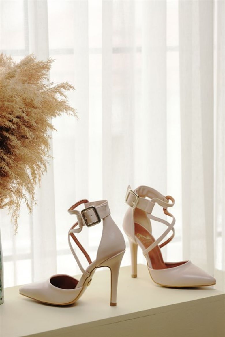 Pansy İnce Topuk 10 Cm Nude Mat Stiletto resmi