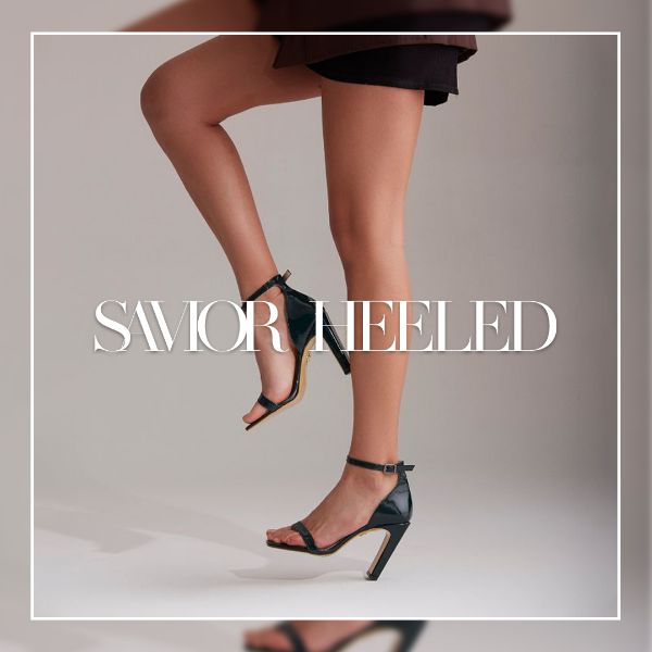 Savior Black Heeled Shoes