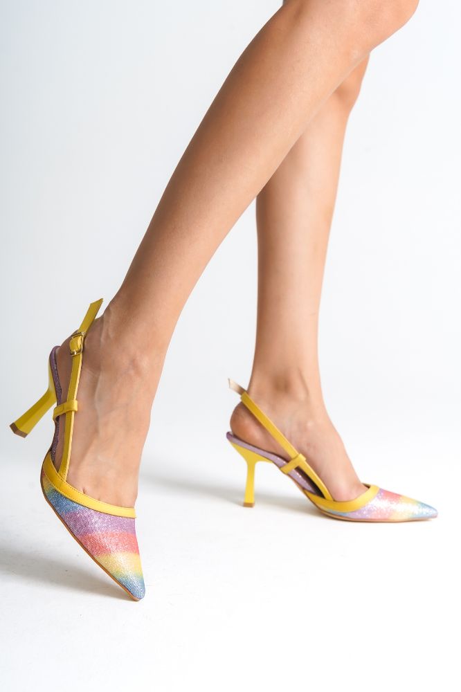 3542 İnce Topuk 8 Cm Renkli Stiletto resmi