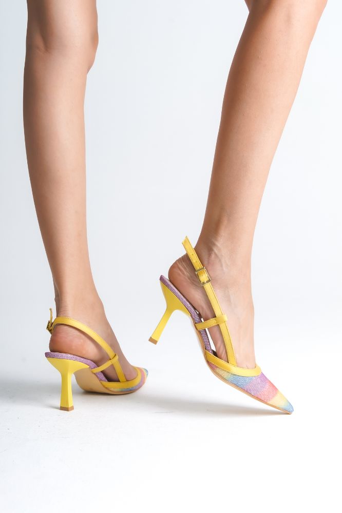 3542 İnce Topuk 8 Cm Renkli Stiletto resmi