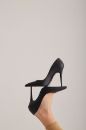 Nadja İnce Topuk 10 Cm Siyah Mat Stiletto