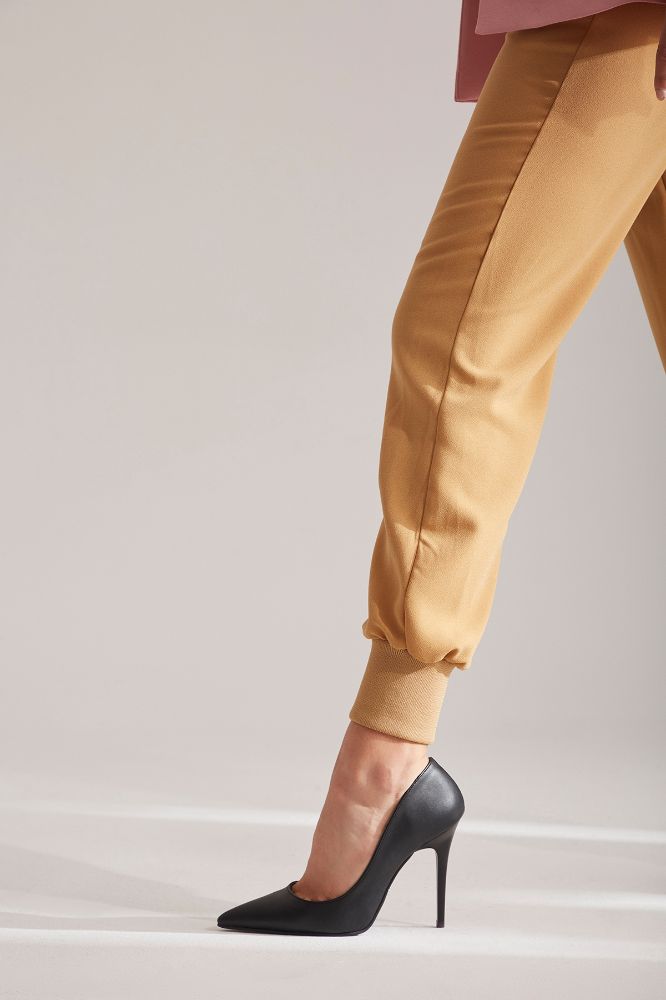 Nadja İnce Topuk 10 Cm Siyah Mat Stiletto resmi
