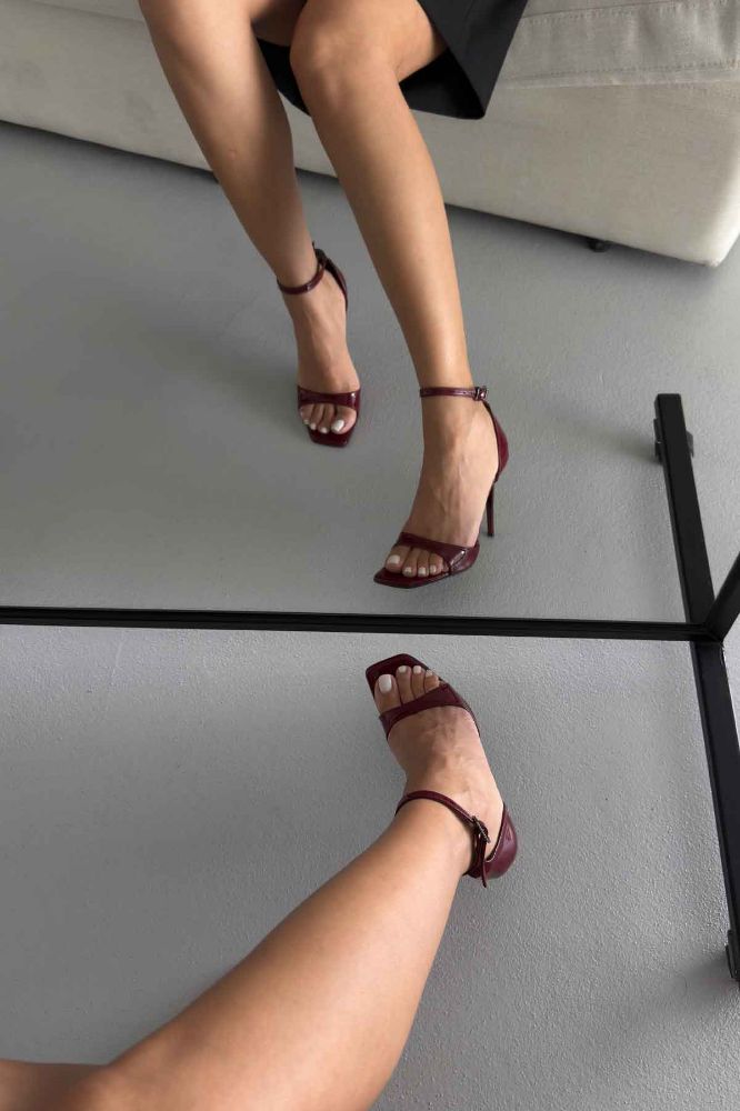Jovie  İNCE TOPUK 10 CM CHERRY TOPUKLU AYAKKABI resmi