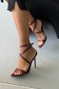 Joanne İnce Topuk 10 Cm Bordo Mat Stiletto