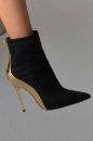 Hayes İnce Topuk 10 Cm Siyah Gold Bot