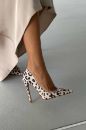 Fia İnce Topuk 12 Cm Leopar Stiletto