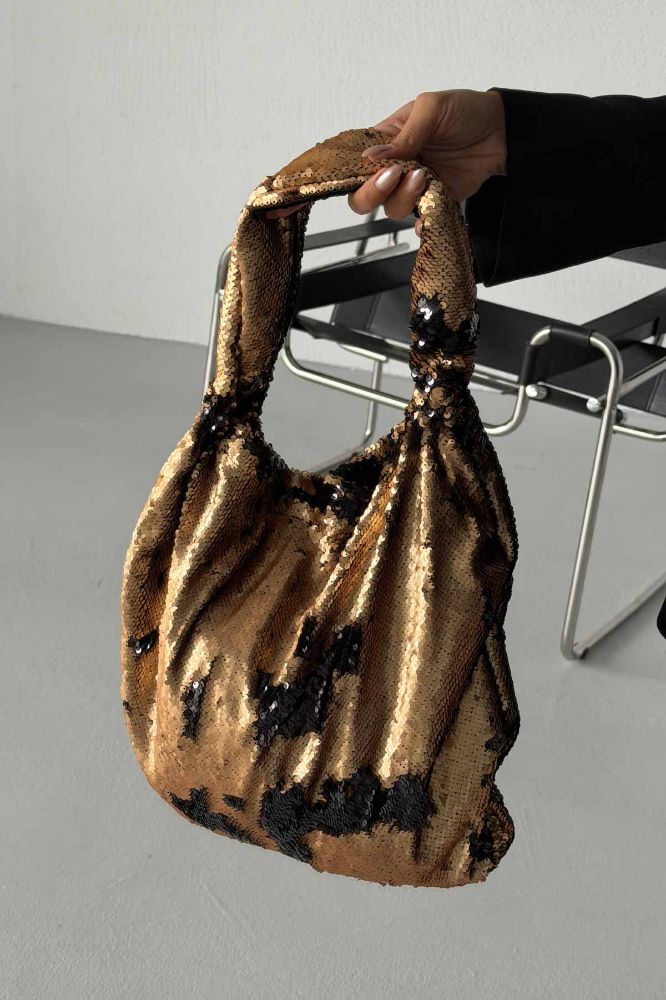 Usra Payetli   SÜTLÜ KAHVE ÇANTA resmi