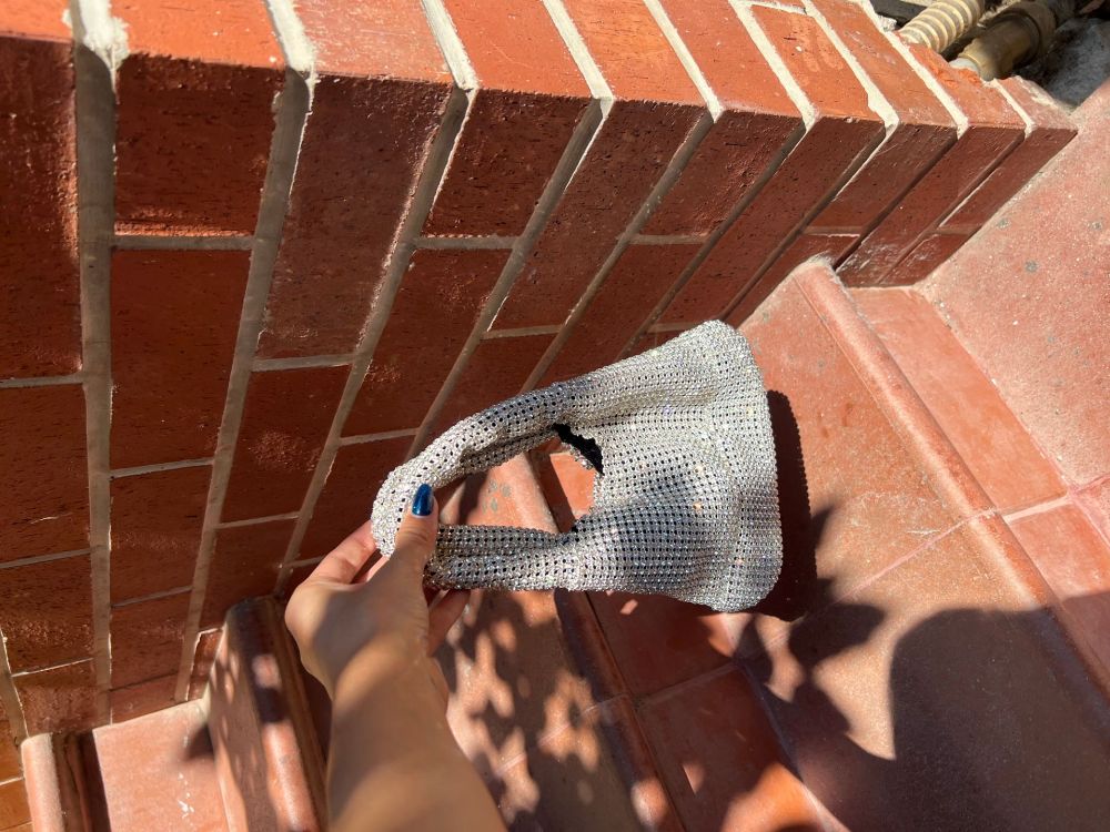 Starry Parlak Taşlı   GÜMÜŞ ÇANTA resmi