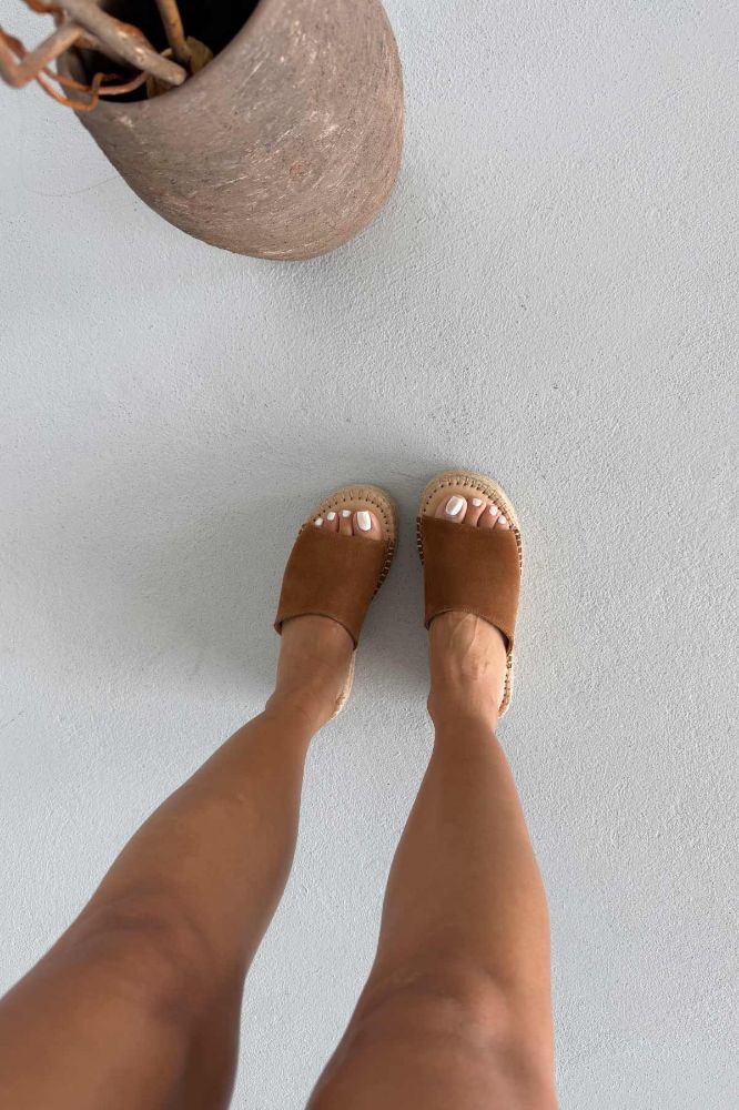 Sverre Hakiki Deri Dolgu Topuk  5 CM TABA SÜET TERLİK resmi