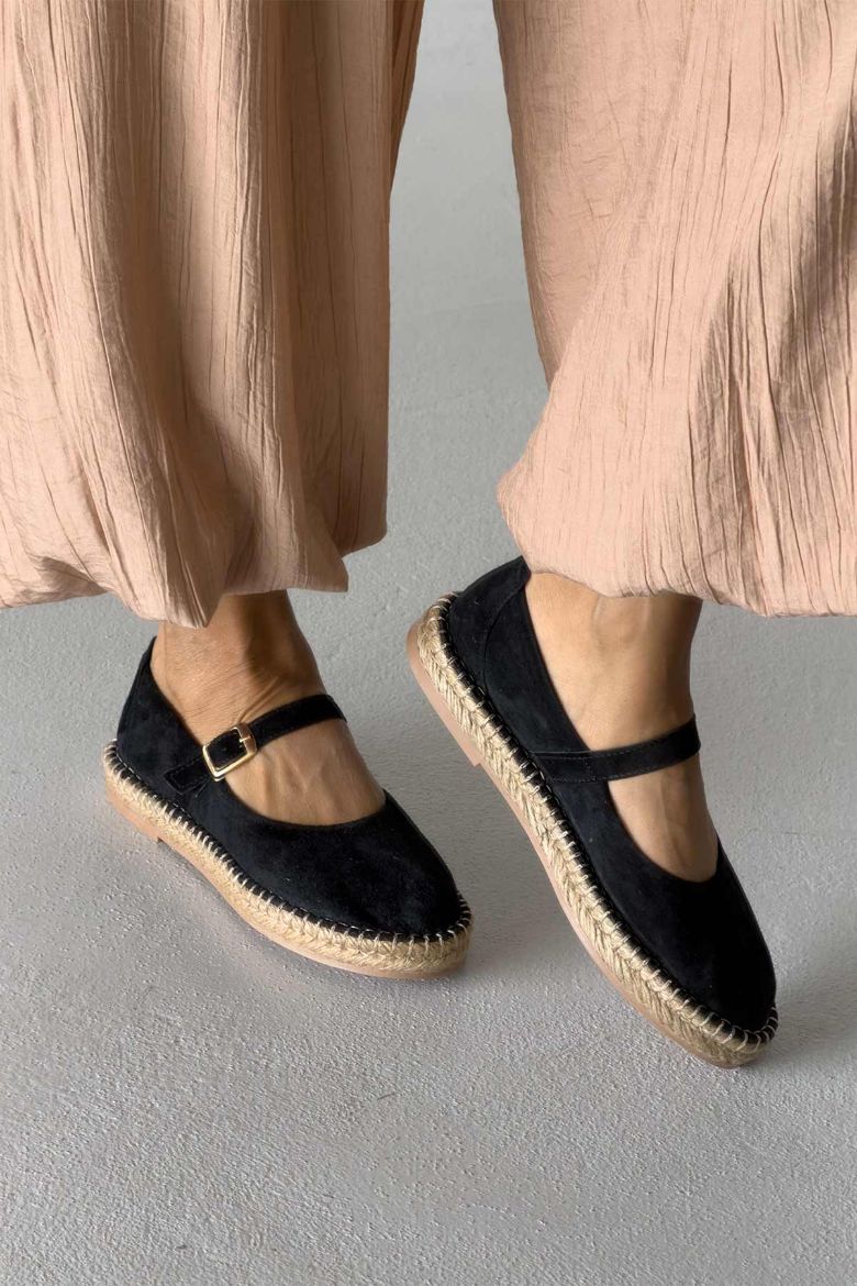 Tobias Hakiki Deri    SİYAH SÜET BABET resmi