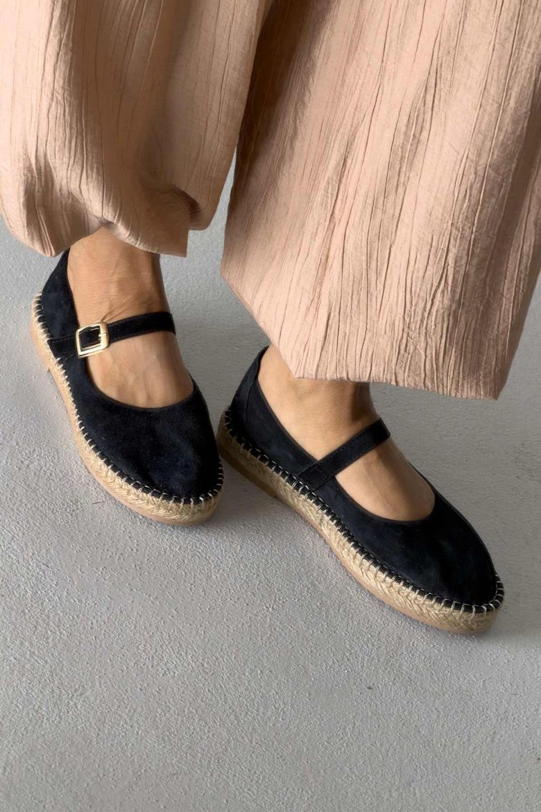 Tobias Hakiki Deri   SİYAH SÜET BABET resmi