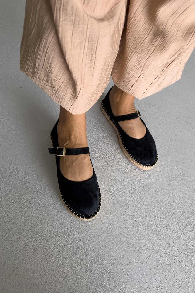 Tobias Hakiki Deri   SİYAH SÜET BABET resmi