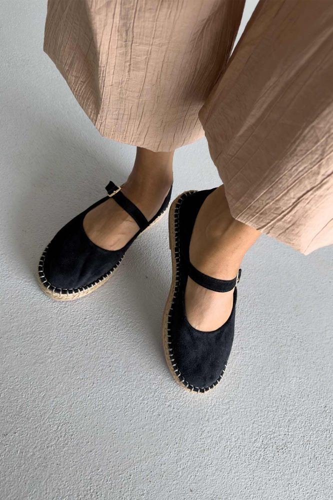 Tobias Hakiki Deri   SİYAH SÜET BABET resmi