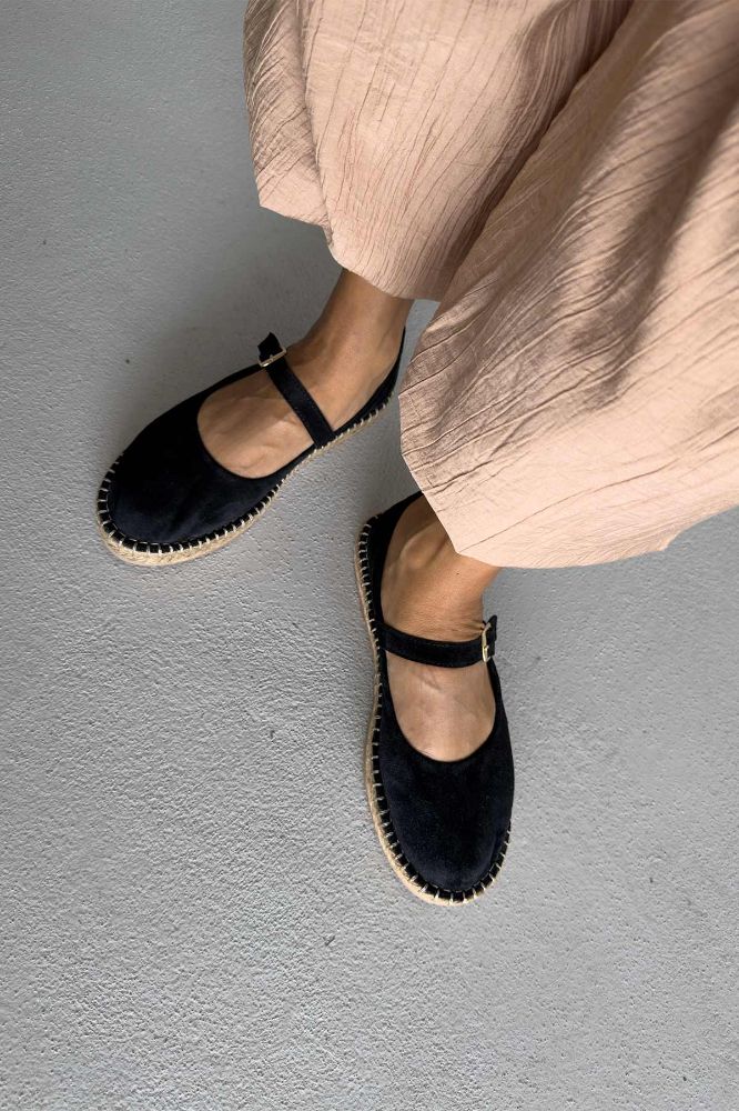 Tobias Hakiki Deri   SİYAH SÜET BABET resmi