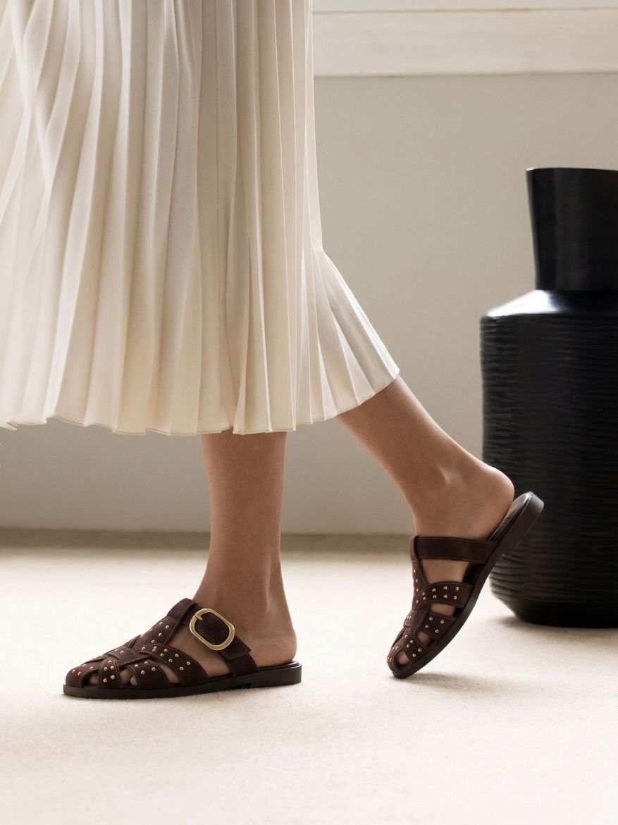 Conroy Trok Detaylı   ACI KAHVE SÜET TERLİK resmi