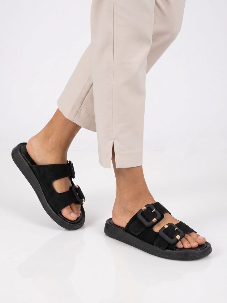 Hugh Toka Detaylı   SİYAH SÜET TERLİK resmi