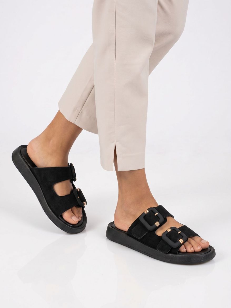 Hugh Toka Detaylı   SİYAH SÜET TERLİK resmi