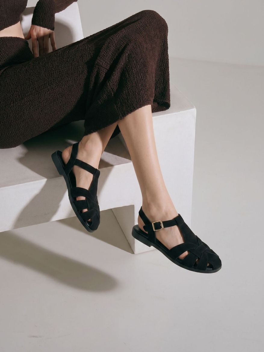 Liam    SİYAH SÜET SANDALET resmi